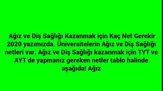 Ağız ve Diş Sağlığı Kazanmak için Kaç Net Gerekir 2020 [upl. by Nairb]