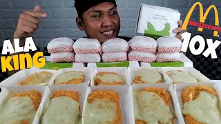 MY ONE TRUE LOVE  MCDONALDS 10X CHICKEN ALA KING 10X BURGER RICE  MUKBANG PHILIPPINES [upl. by Boelter]