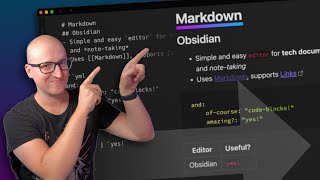 Use Obsidian BEST Markdown editor for note taking and tech docs [upl. by Lanrev]