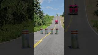 Mixed trucks vs bollards crash part475 shortvideo beamngdrive shorts truckdriver india usa [upl. by Sanderson]