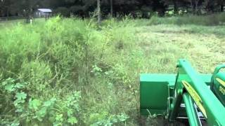 John Deere 5103 Knocking Down the Garden POV [upl. by Annaiviv]