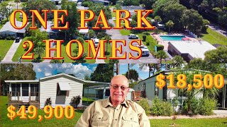 Florida Mobile Homes for Sale Cheap in 55 plus Communities One Park – 2 Homes [upl. by Pinzler]