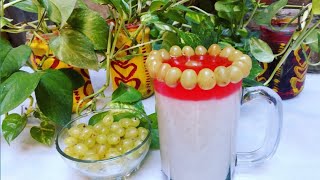 sago fruit dessert  Grapes sago dessert  Easy sabodana recipe [upl. by Conney]