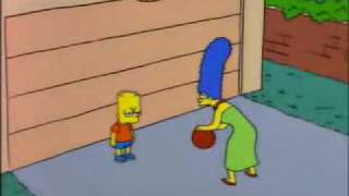 Los Simpsons Latino Bart jugando basketball con marge [upl. by Llib]