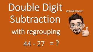 Double digit subtraction with regrouping [upl. by Susejedairam602]