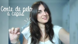 💇 Corte de pelo a capas  Flequillo abierto y desfilado  Aprende a cortarte el pelo tú misma [upl. by Marshal]