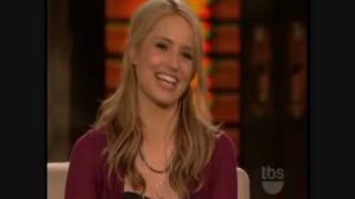 Glees Dianna Agron  Lopez Tonight Full interview [upl. by Alison]