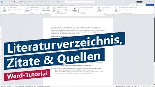 Word Literaturverzeichnis erstellen – Zitate Quellen und Fußnoten in Word verwenden [upl. by Aiveneg]