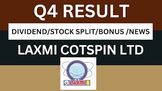 laxmi cotspin Q4 Results 2024  laxmi cotspin Results Today  laxmi cotspin Share Latest News [upl. by Eilyr]