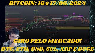 O Rapaz do Bitcoin Giro pelo Mercado BTC ETH BNB SOL XRP e DOGE 16 e 17062024 BItcoin [upl. by Polad]