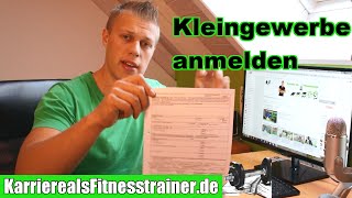 Pflicht vor deiner 1ten PersonalTraining Stunde  Kleingewerbe beim FinanzamtStadtrat anmelden [upl. by Feodor248]