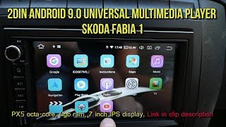 Universal 2 DIN Android Multumedia install on Skoda Fabia 1 [upl. by Ulysses543]