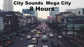 City Sounds  Mega City  Traffic Horns People Ambience [upl. by Gipps]