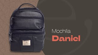 Mochila masculina de couro Daniel [upl. by Ambrosine]