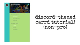 tutorial on this discordthemed nonpro carrd  © ninthplace [upl. by Ahsino]