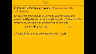 TD chimie descriptive smc3 [upl. by Narahs17]