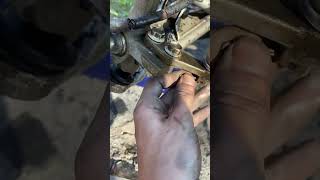 Cotter pin install to brand new tie rod end on my Yamaha Blaster [upl. by Durning]