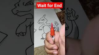 Charmeleon drawing pokemon art drawing charmeleon [upl. by Neelrahc]