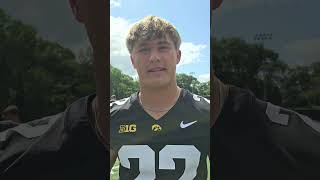 Iowa Hawkeye Drew Weisskopf On Media Day iowahawkeyes [upl. by Nosneh]