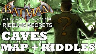 Batman Arkham Asylum The Caves Secret Map and Riddles [upl. by Boggs81]