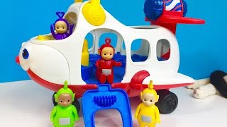 TELETUBBIES TOYS Airplane Ride and Packing Suitcase For VACATION [upl. by Ainedrag93]