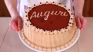 TORTA DI COMPLEANNO AL CAFFE Ricetta Facile  Coffee Flavored Birthday Cake Easy Recipe [upl. by Brottman107]