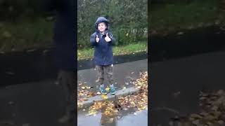 S0072 Unclogging a storm drain with my son after heavy rain in Germany [upl. by Hebbe]