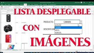 LISTA DESPLEGABLE CON IMAGENES EN EXCEL  VINCULAR UNA CELDA CON UNA IMAGEN [upl. by Araccat]