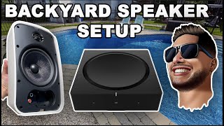 Backyard Speaker Setup Featuring The Sonos Amp And Sonance Patio Speakers  Russound Rock Speakers [upl. by Iel416]