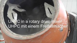 UHPC in a rotary drum mixer  UHPC mit einem Freifallmischer [upl. by Ezri]