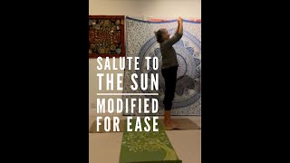 Salute to the sun  vinyasa flow  modified and adapted for ease and to suit everybody [upl. by Gwenette]