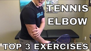 Tennis Elbow Top 3 Exercises Lateral Epicondylitis [upl. by Norabal]