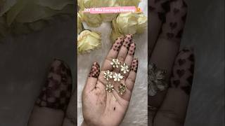 Easy Earrings Making at home diy shorts craft short [upl. by Adila]