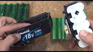 DIY Salvage high discharge 18650 cells from Makita tool battery for free [upl. by Rori178]