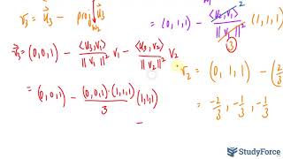 Use the GramSchmidt process to find an orthonormal basis [upl. by Appel14]