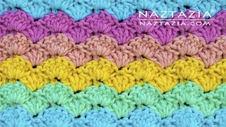 HOW to CROCHET EASY SHELL STITCH  Great for Blankets by Naztazia [upl. by Sloan]