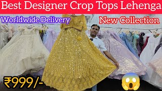 Latest क्रॉप टॉप लहेंगा Design With Dupatta  Buy In Gandhi Nagar  Worldwide shipping Diwali Offers [upl. by Julian]