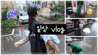 Vlog 우중캠핑❌우중택배🙆🏻‍♀️ 장마철에 헬배송하기😵 [upl. by Yntrok10]