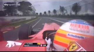 Alonso takes Petrov and di Grassi in Australia 2010 [upl. by Aihsilef509]