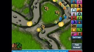 Bloons Tower Defense 4 HARD Track 8 NO MISS [upl. by Aizat301]