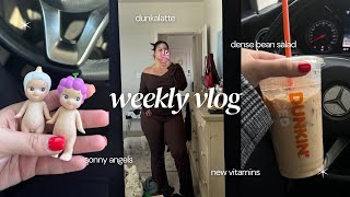 weekly vlog were shopping girl  dunkalatte  sonny angels  dense bean salad  new vitamins amp more [upl. by Kiah]