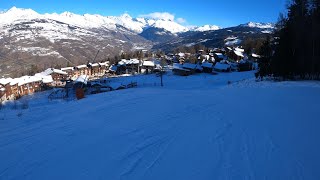 Piste Coches Red La PlagneParadiseski Les CochesMontchavin area [upl. by Shore]