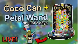 🔴COCO CANISTER AND PETAL WAND IN 2 DAYS 50 Bet  Bee Swarm Simulator [upl. by Sitoel]