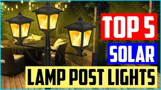 Best Solar Lamp Post Lights Top 5 Picks [upl. by Elrak]