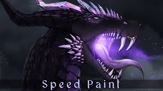 💎Crystal dragon SpeedPaint Mira Cantutaru [upl. by Lekar]