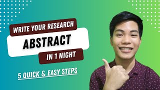 How to Write RESEARCH ABSTRACT  Thesis Secret Tricks [upl. by Ymme]