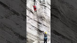 Ice wall climbing with ice axe and crampons 🏔️ AMC 200 HMI Darjeeling glacier mountaineers ice [upl. by Paton444]