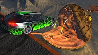 Beamng drive  Open Bridge Crashes over Rattlesnake in Desert [upl. by Lash]