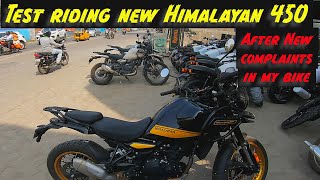 Test riding New Himalayan 450🤷‍♂️🥴 after New problems in my bike😢☹️😵 [upl. by Pinchas]