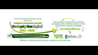 Elección Delegados Asamblea de la CooperativaLeonXIIIGuatape Guatapé 2024 [upl. by Isaacs]